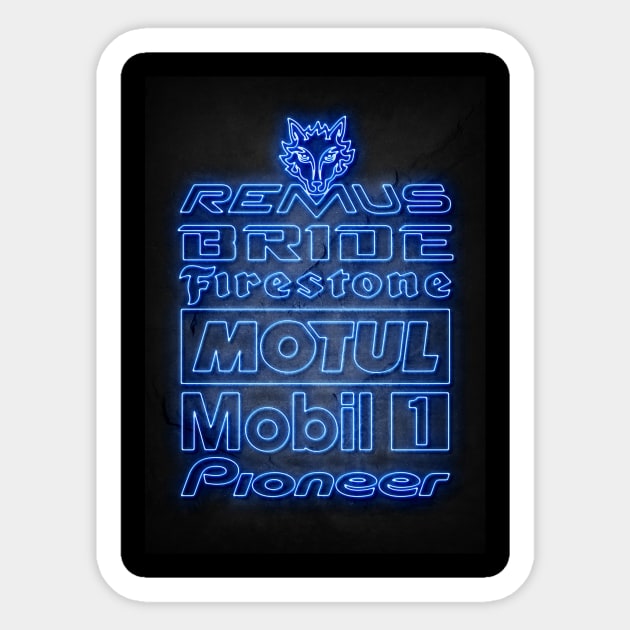 Neon Car Sponsors Sticker by Durro